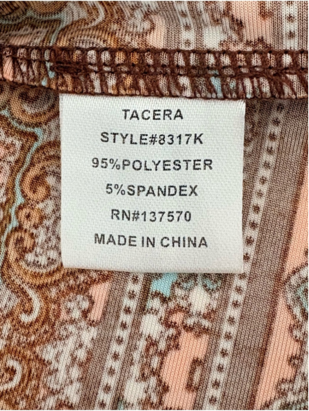 Tacera Off Shoulder Paisley Medallion Dress Sz S Peach Boho EUC - Picture 8 of 11